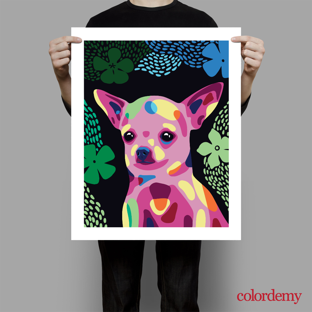 Happy Tail - Chihuahua: 40x50cm Paint by Numbers Kit