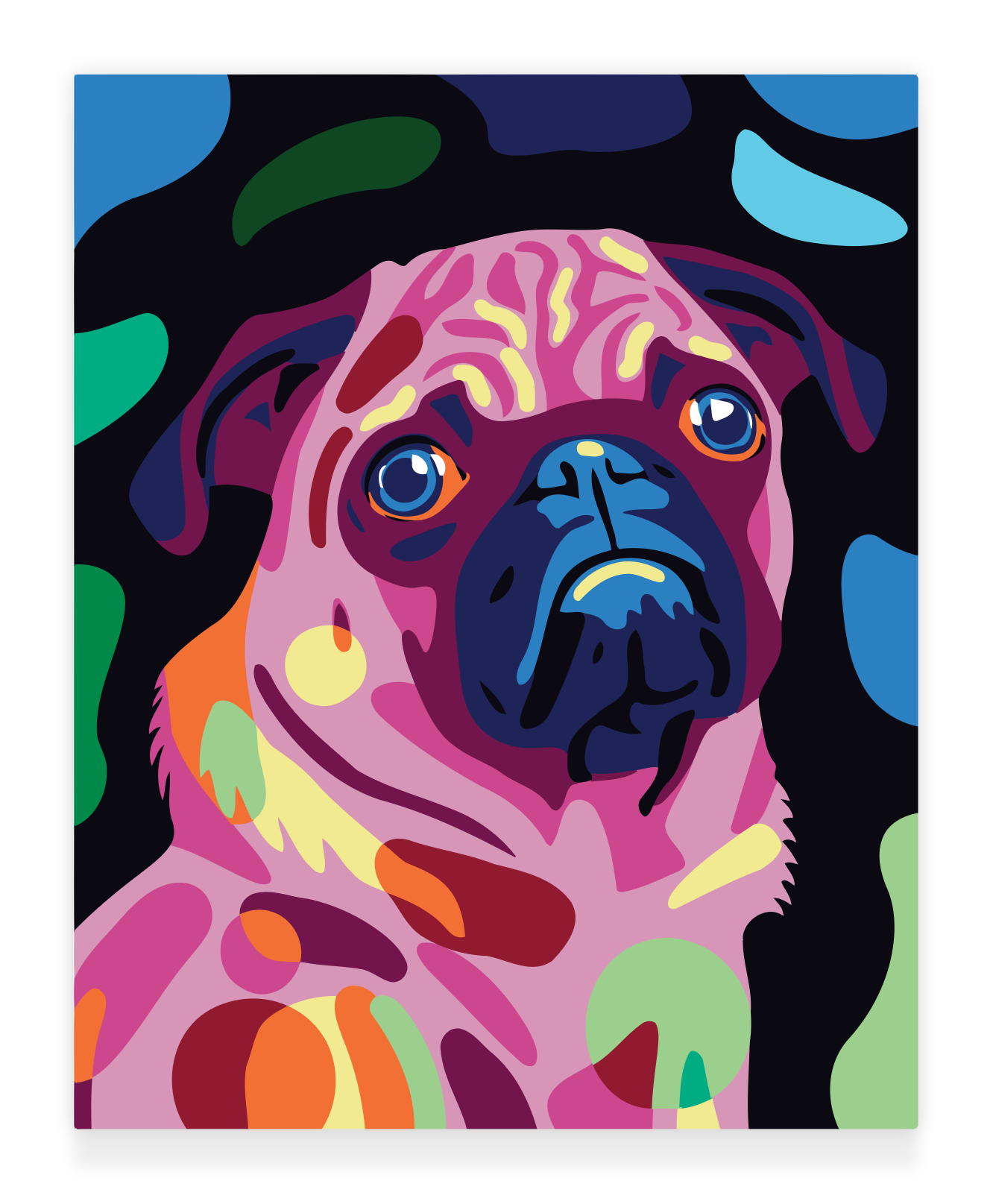 Happy Tail - Pug: 40x50cm Paint by Numbers Kit