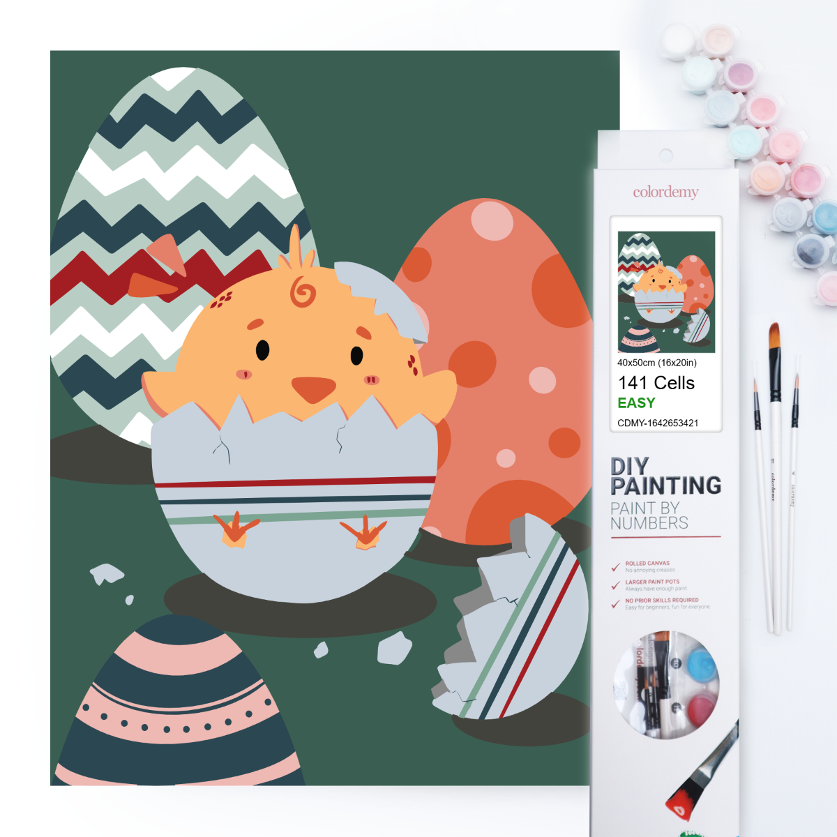 40x50cm Paint by Numbers Kit: Little Wonders: Newborn Cute Chicken