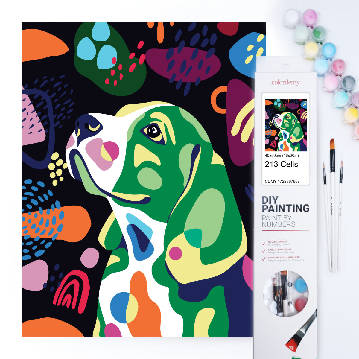 Happy Tail - Dachshund: 40x50cm Paint by Numbers Kit