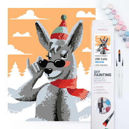 40x50cm Paint by Numbers Kit: Roo's Christmas Wonderland