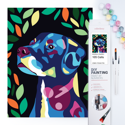 Happy Tail - Russell Terrier: 40x50cm Paint by Numbers Kit