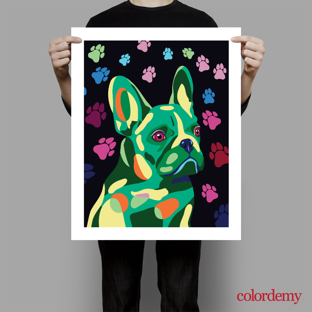 Happy Tail - French Bulldog: 40x50cm Paint by Numbers Kit