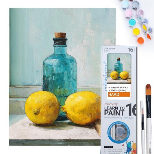 Learn to Paint Kit (Fruits - Bottle and Lemons)
