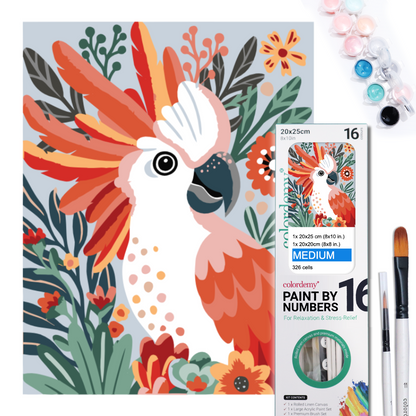 2-in-1 Paint by Numbers Kit - Rolled Canvases (20x25cm & 20x20cm), 16 Colours (undefined)
