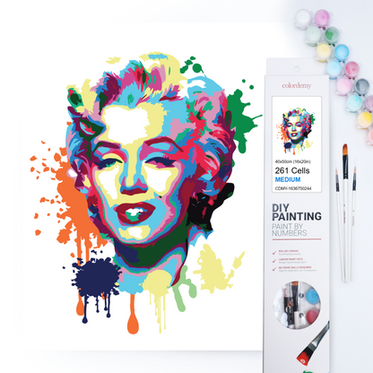 40x50cm Paint by Numbers Kit:  Iconic Elegance: Marilyn Monroe Abstract