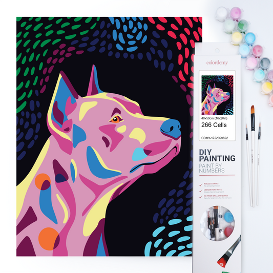 Happy Tail - Pinscher: 40x50cm Paint by Numbers Kit