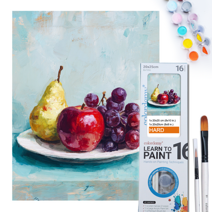 Learn to Paint Kit (Fruits - Pear + Apple + Grapes)