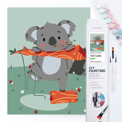 40x50cm Paint by Numbers Kit:  Koala Cuteness: Adorable Eucalyptus