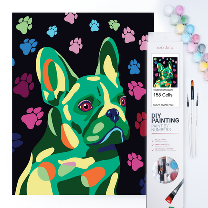 Happy Tail - French Bulldog: 40x50cm Paint by Numbers Kit