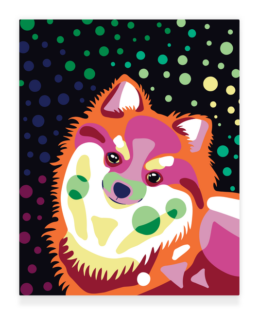 Happy Tail - Pomeranian: 40x50cm Paint by Numbers Kit