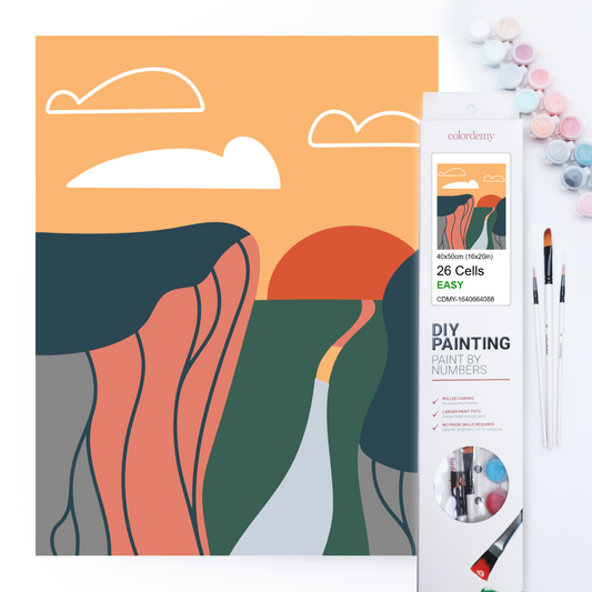 40x50cm Paint by Numbers Kit - Rolled Canvases, 16 Colours (Mindfulness - Mountain)
