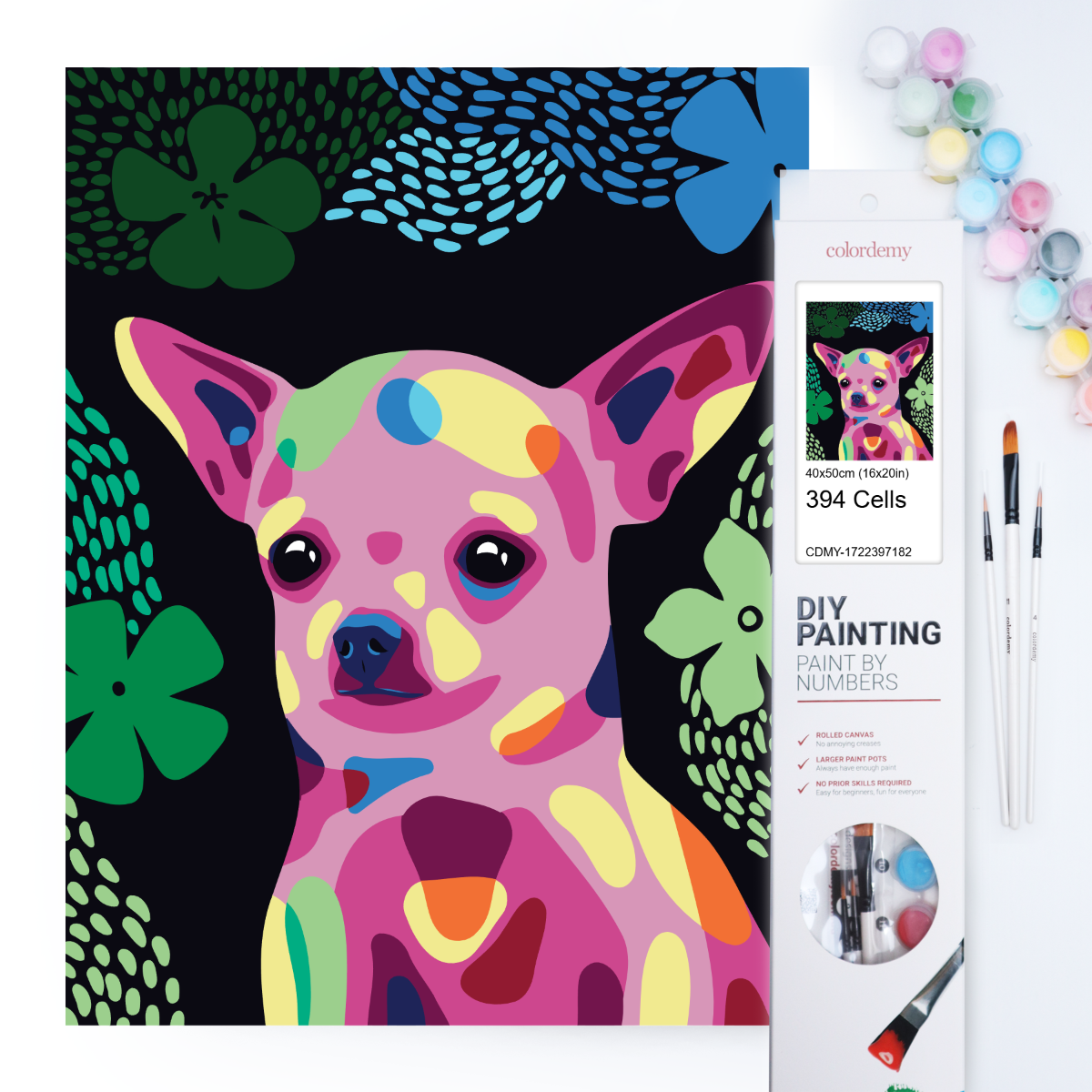 Happy Tail - Chihuahua: 40x50cm Paint by Numbers Kit