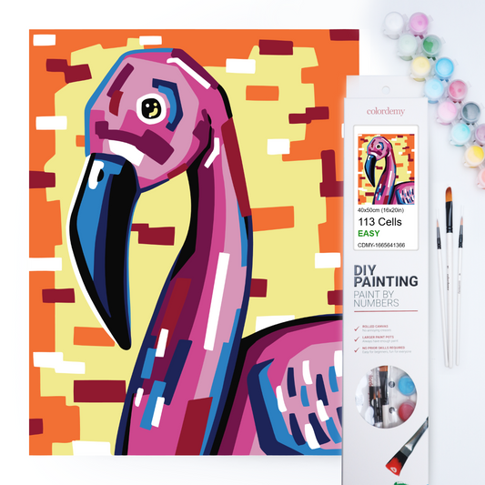 40x50cm Paint by Numbers kit: Flamingo Frenzy: Colourful Vibrance