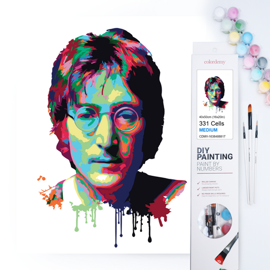 40x50cm Paint by Numbers Kit: Musical Reverie: John Lennon Abstract Portrait