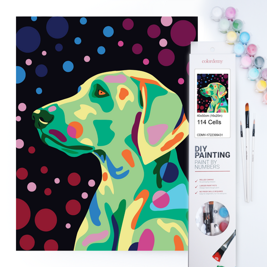 Happy Tail - Labrador: 40x50cm Paint by Numbers Kit