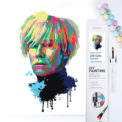 40x50cm Paint by Numbers kit: Warhol Inspired: Abstract Splash Portrait