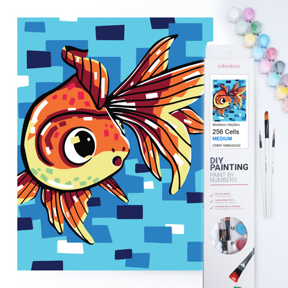 40x50cm Paint by Numbers Gold Fish Kit: Colourful Goldfish - Dive into a World of Hues