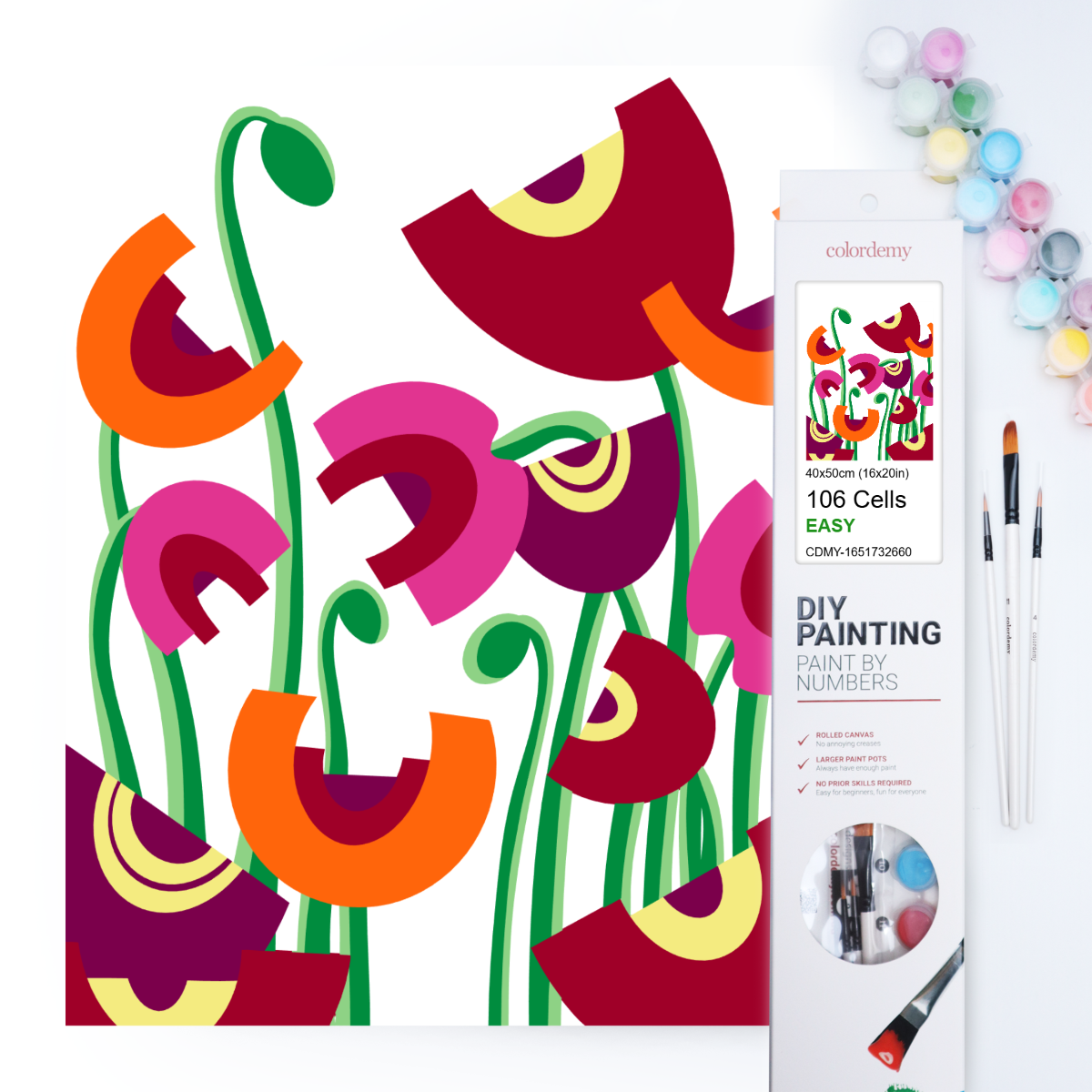 40x50cm Paint by Numbers Kit - Rolled Canvases, 16 Colours (Mindfulness - undefined)