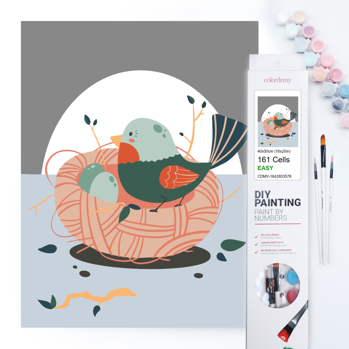 40x50cm Paint by Numbers kit: Graceful Simplicity: Simple Bird