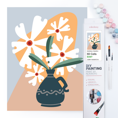 40x50cm Paint by Numbers Kit: Pastel Elegance: Minimalist Lily Flowers