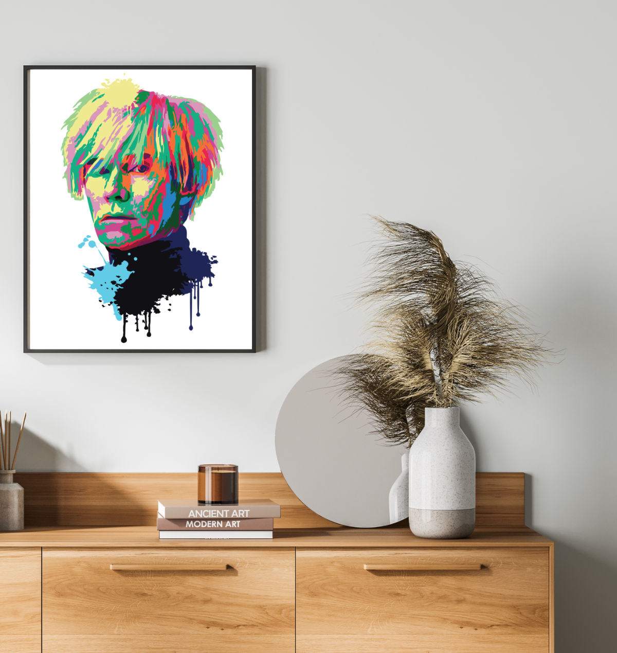 40x50cm Paint by Numbers kit: Warhol Inspired: Abstract Splash Portrait