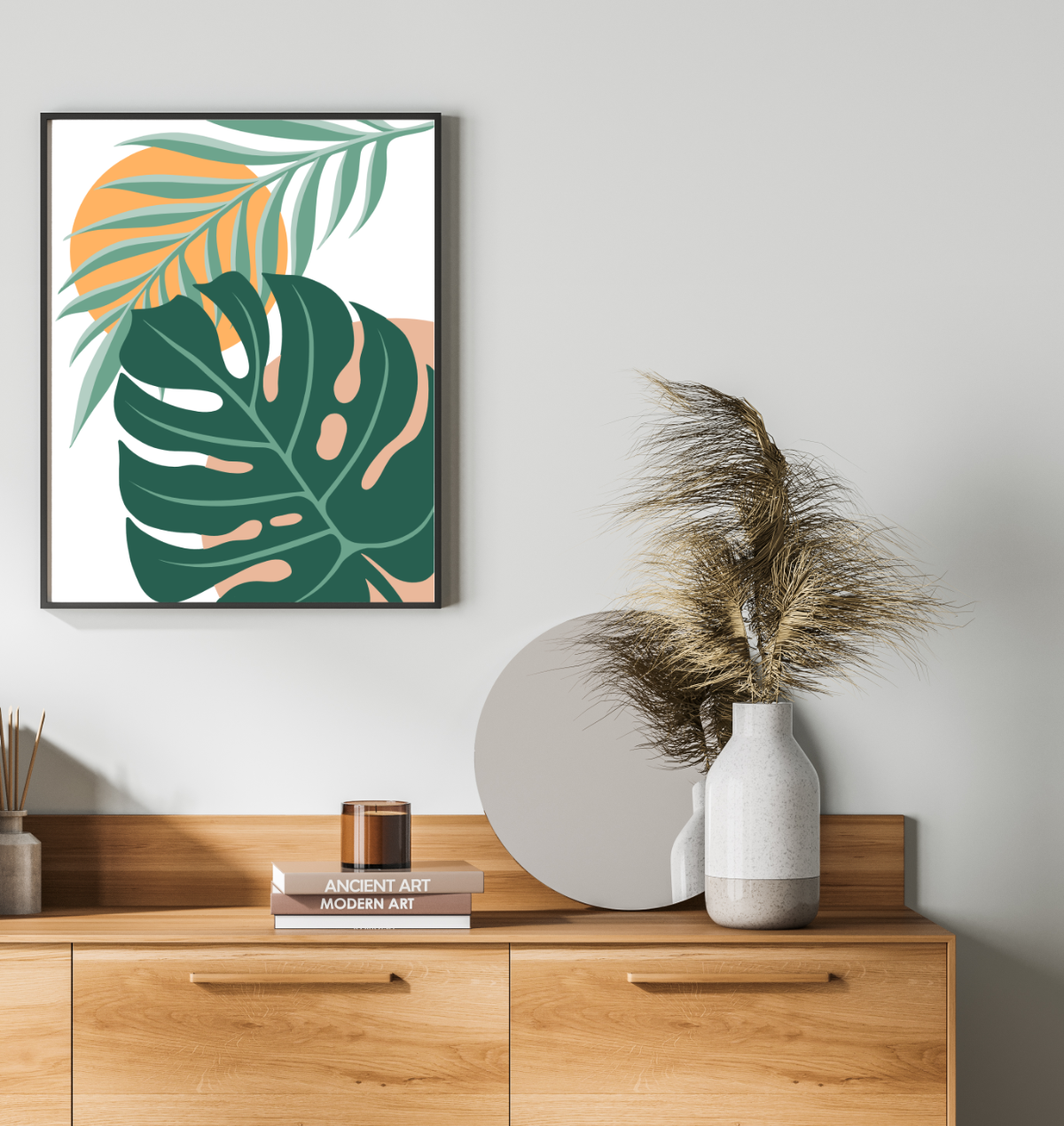 40x50cm Paint by Numbers Kit: Monstera Majesty: Leaf of Elegance