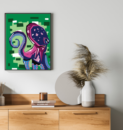 40x50cm Paint by Numbers Kit: Oceanic Opulence: Vibrant Octopus