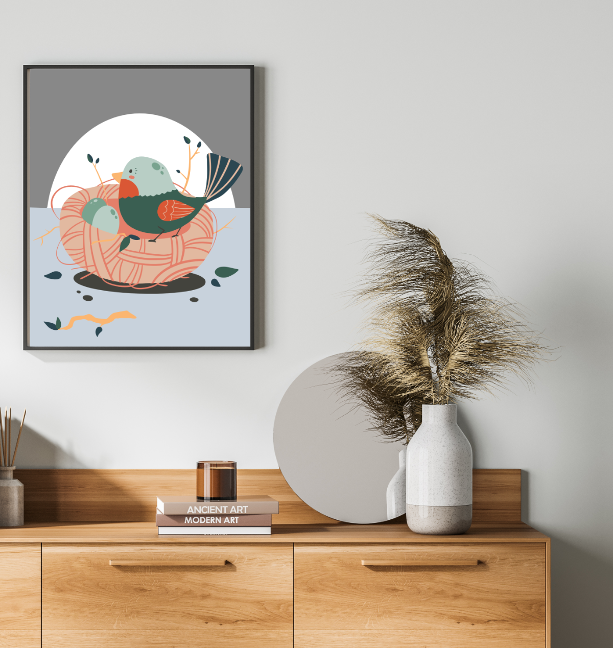 40x50cm Paint by Numbers kit: Graceful Simplicity: Simple Bird