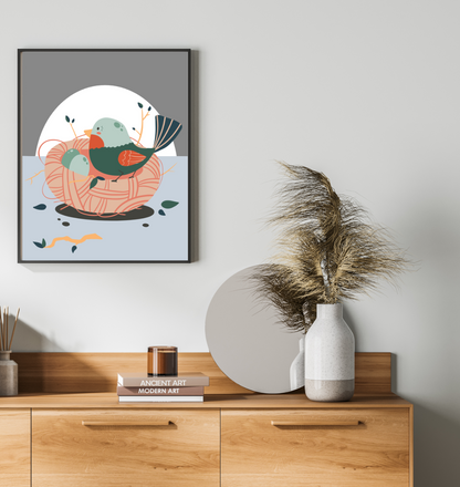 40x50cm Paint by Numbers kit: Graceful Simplicity: Simple Bird