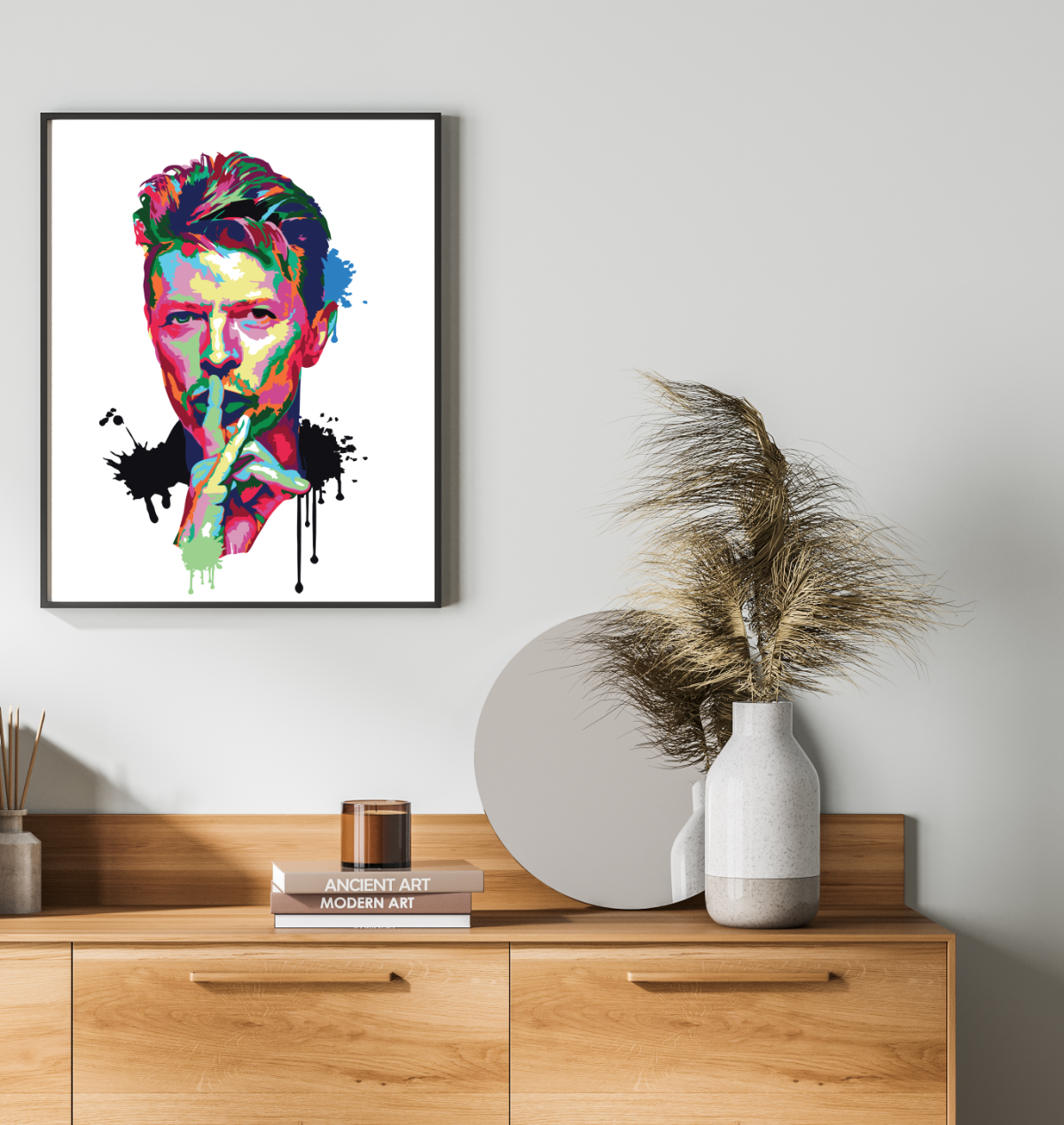 40x50cm Paint by Numbers kit: Bowie's Brilliance: Abstract and Colourful