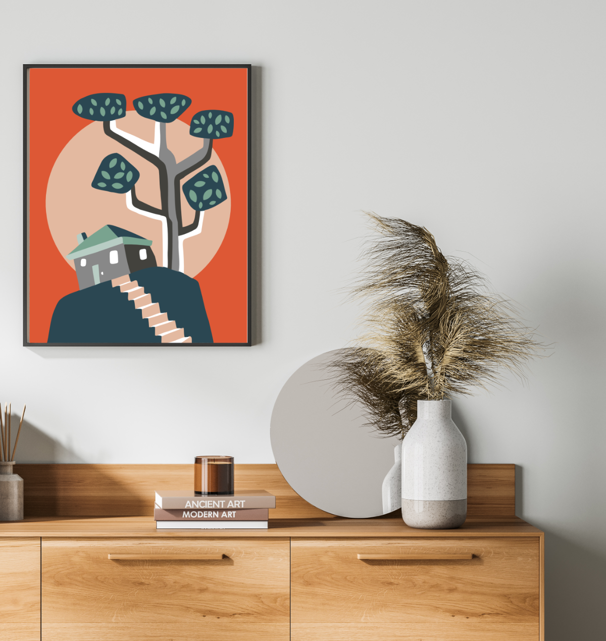 40x50cm Paint by Numbers Kit - Rolled Canvases, 16 Colours (Funkies - House on The Hill)