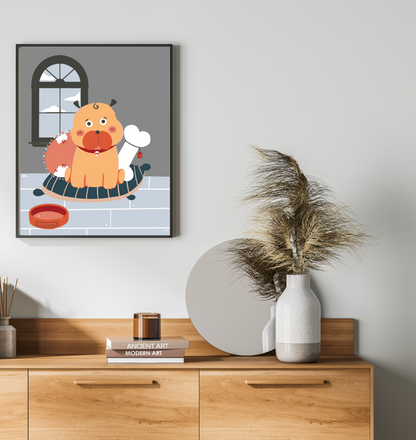 40x50cm Paint by Numbers Kit: Quiet Solitude: Simple Lonely Dog