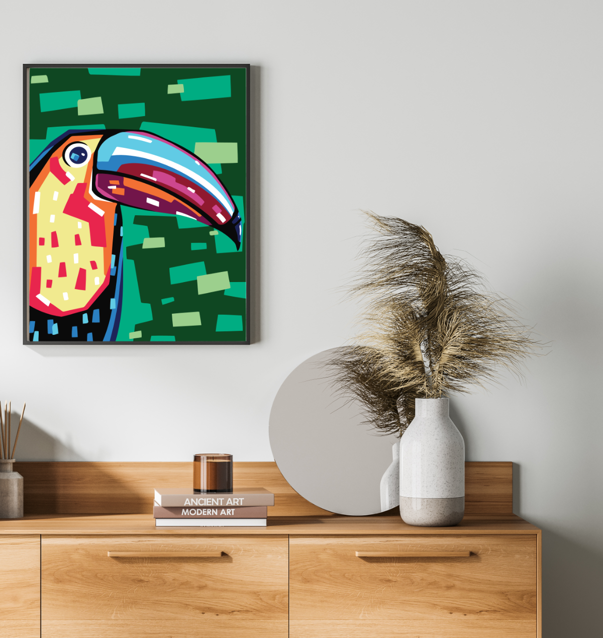 40x50cm Paint by Numbers Kit:  Tropical Radiance: Vibrant Toucan