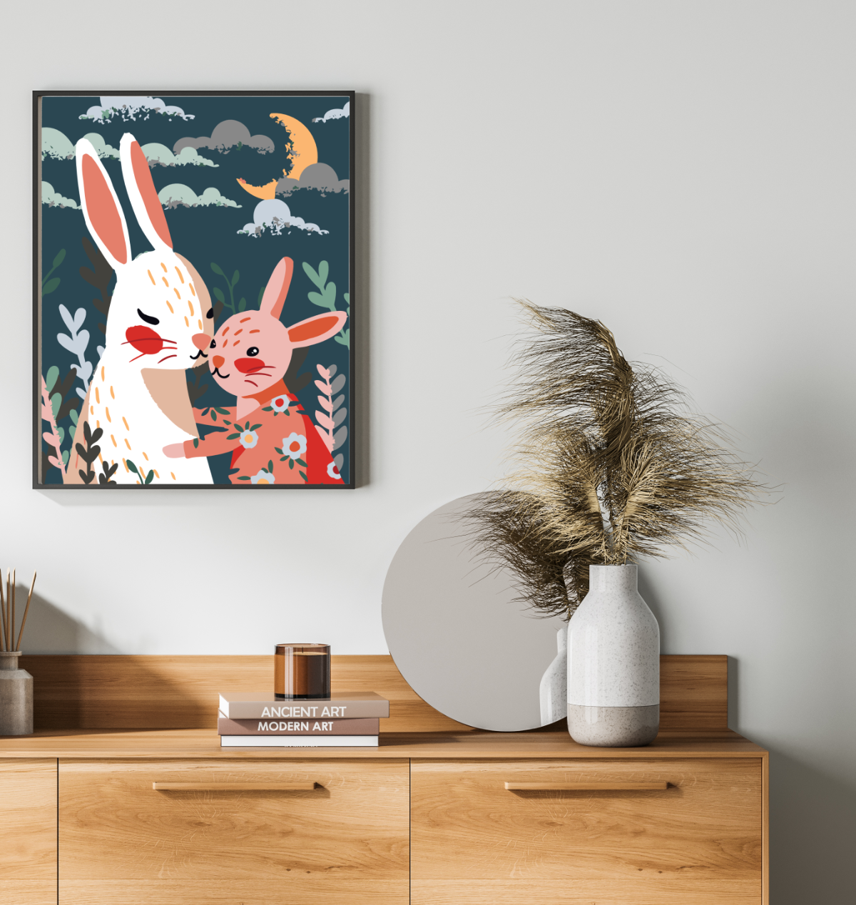 40x50cm Paint by Numbers kit: Tender Moments: A Mother-Daughter Duo in Artistry