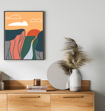 40x50cm Paint by Numbers Kit - Rolled Canvases, 16 Colours (Mindfulness - Mountain)