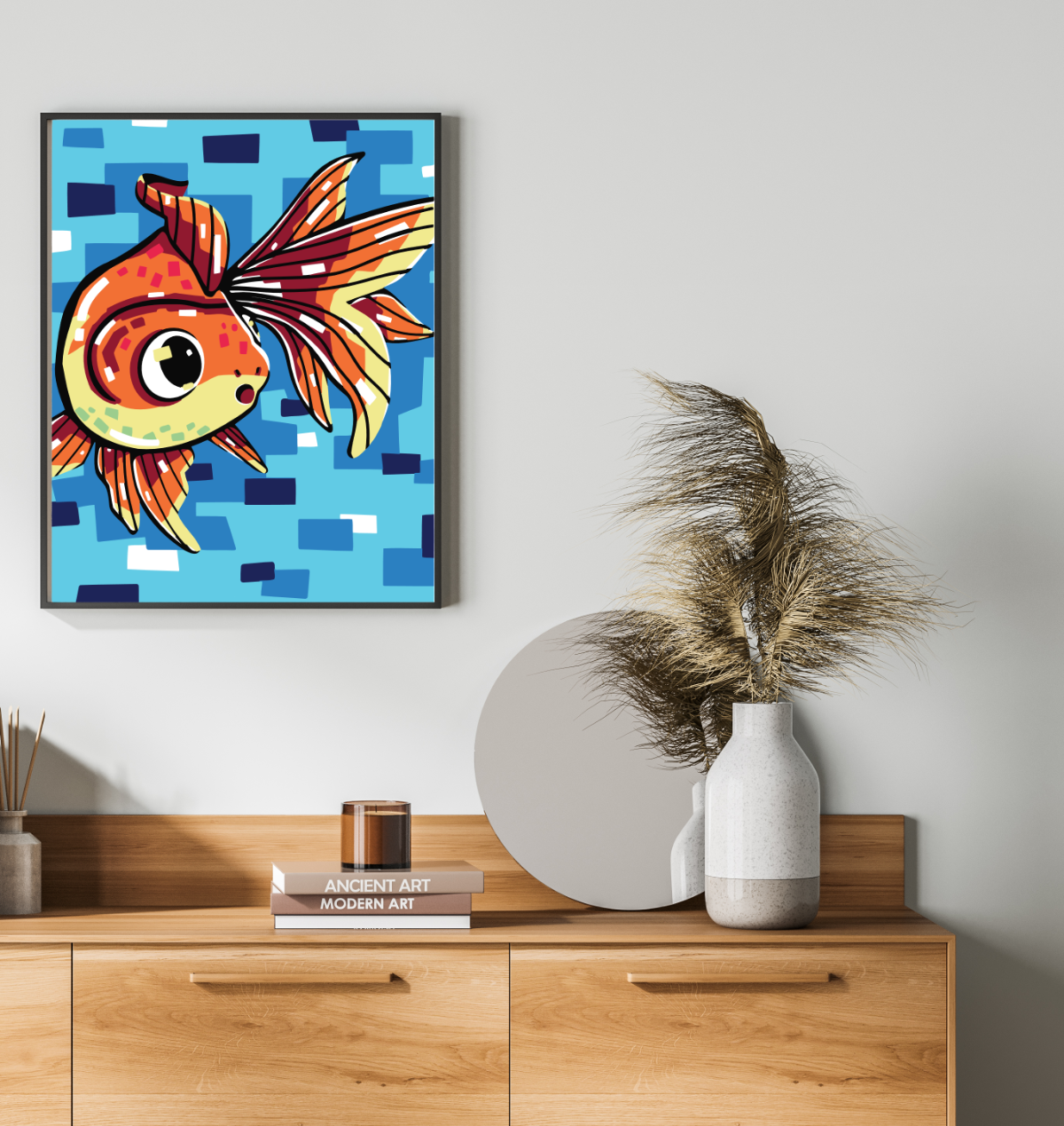 40x50cm Paint by Numbers Gold Fish Kit: Colourful Goldfish - Dive into a World of Hues