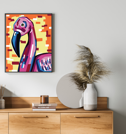 40x50cm Paint by Numbers kit: Flamingo Frenzy: Colourful Vibrance
