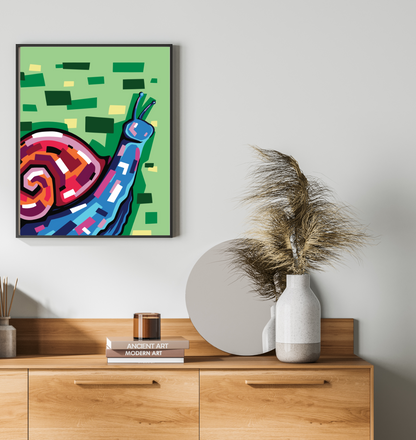 40x50cm Paint by Numbers Kit: Vividly Spiralled: Colourful Snail