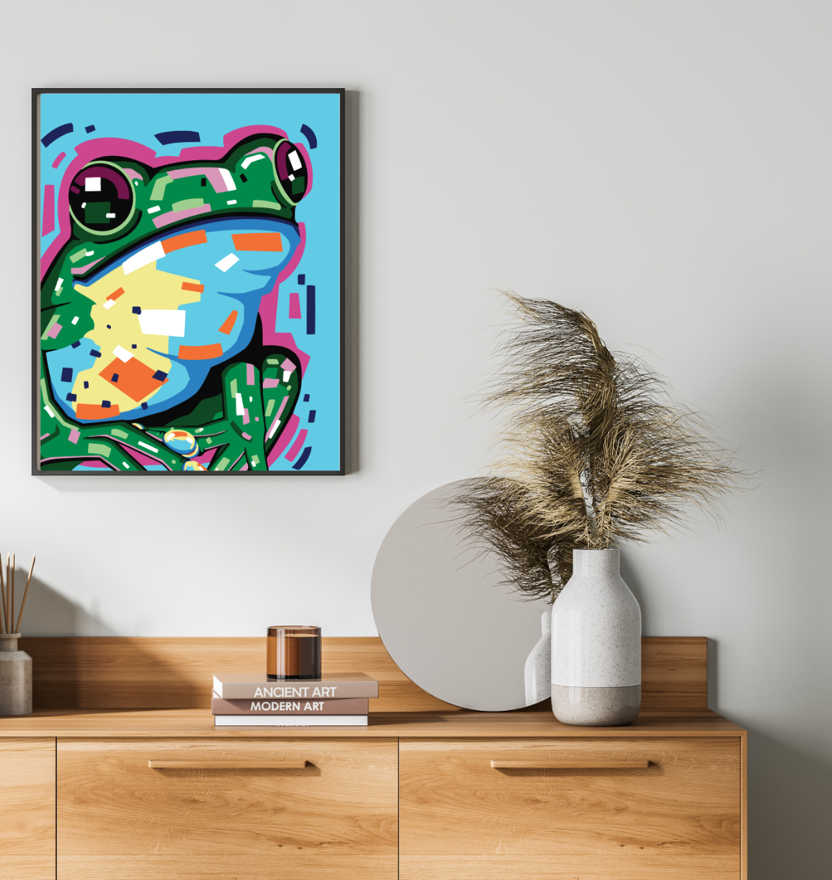 40x50cm Paint by Numbers kit: Froggy Fantasia: Dive into a World of Colour.