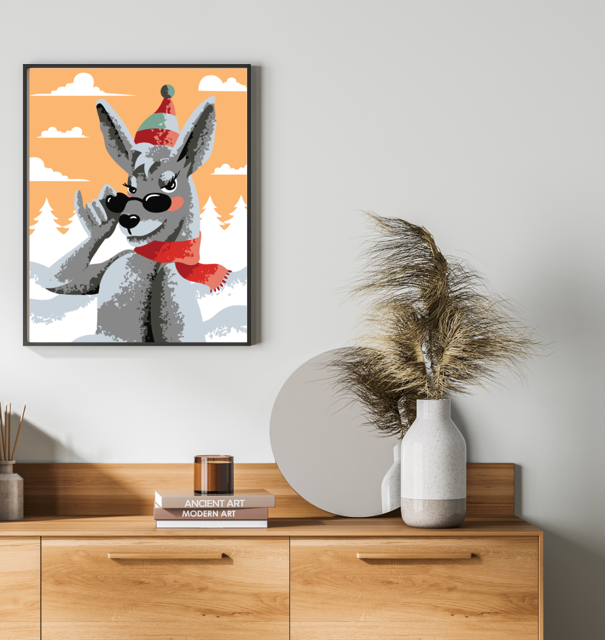 40x50cm Paint by Numbers Kit: Roo's Christmas Wonderland