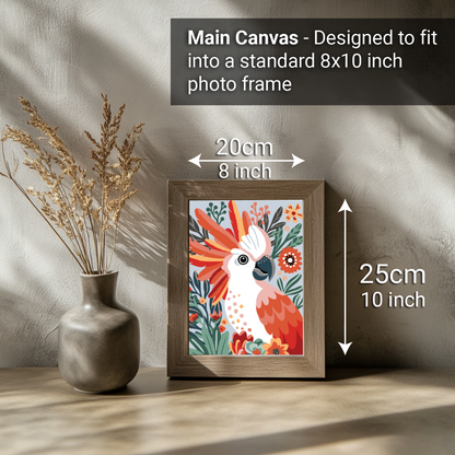 2-in-1 Paint by Numbers Kit - Rolled Canvases (20x25cm & 20x20cm), 16 Colours (undefined)
