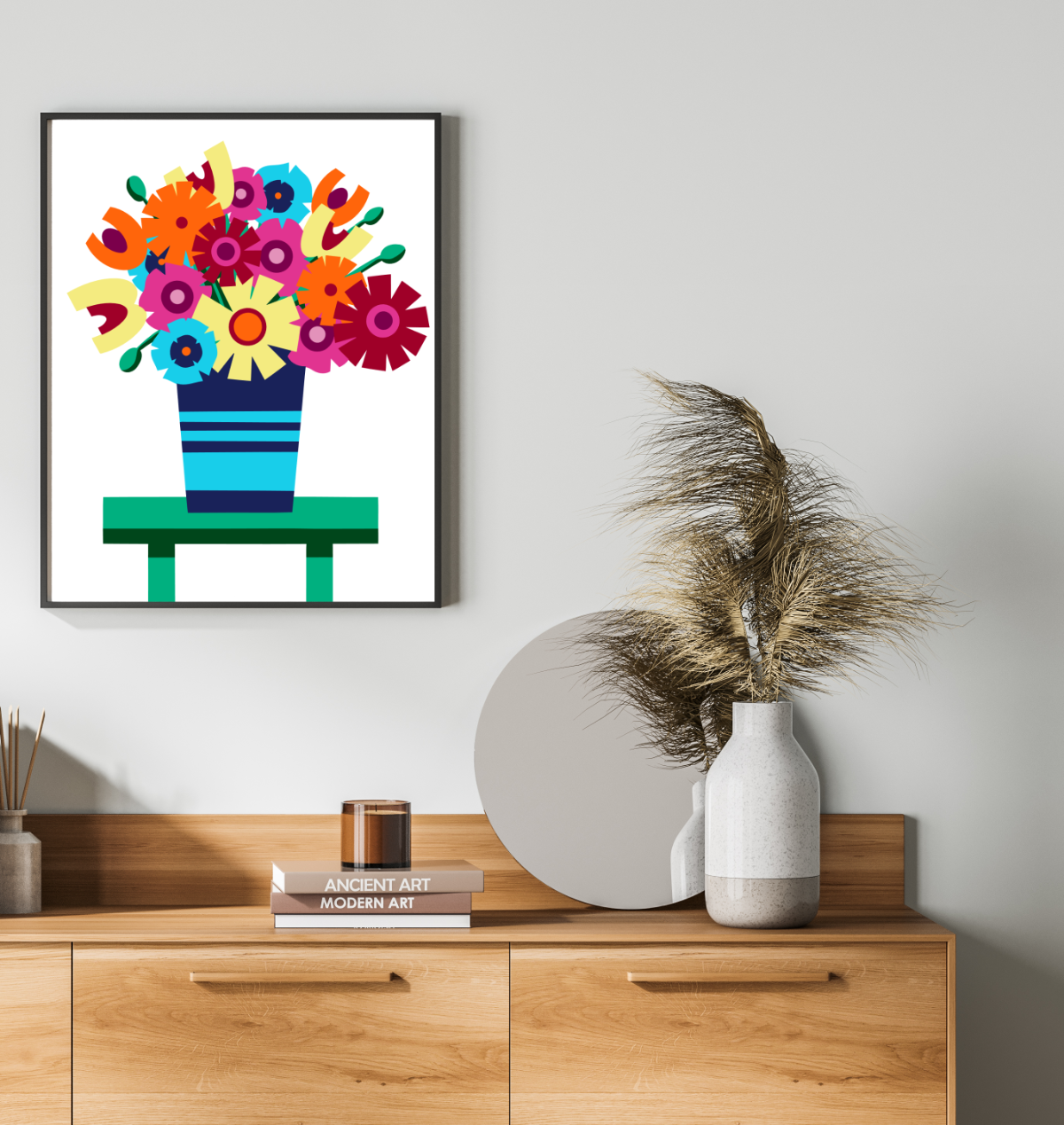 40x50cm Paint by Numbers kit: Blossom Burst: Colourful Flower Vase