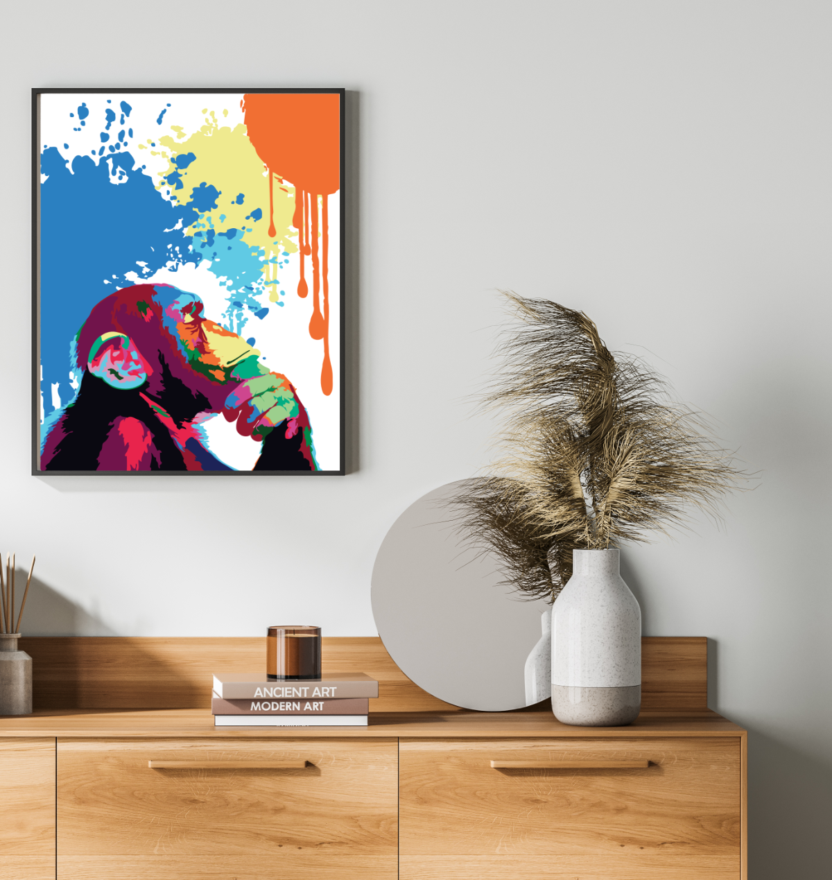 40x50cm Paint by Numbers Kit: Abstract Insight: Thinking Monkey