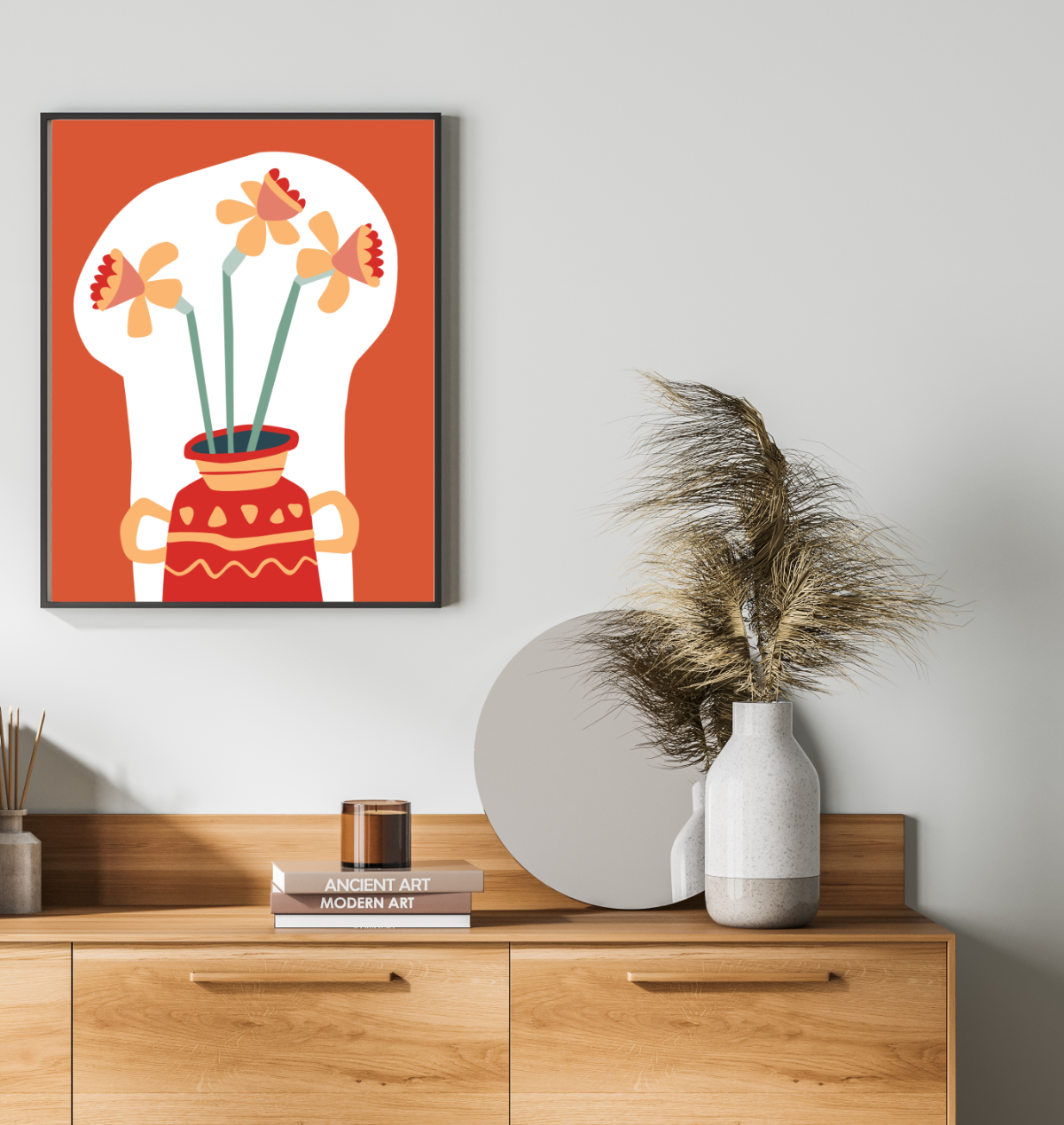 40x50cm Paint by Numbers Kit - Rolled Canvases, 16 Colours (Funkies - Vase)