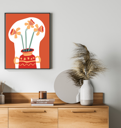 40x50cm Paint by Numbers Kit - Rolled Canvases, 16 Colours (Funkies - Vase)