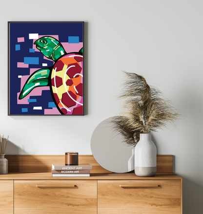40x50cm Paint by Numbers Kit: Aquatic Beauty: Colourful Turtle