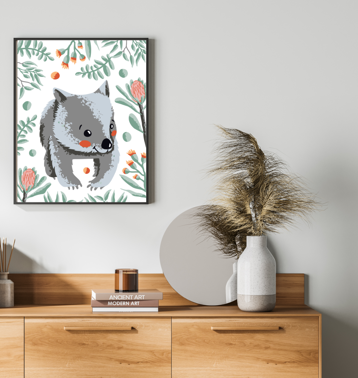 40x50cm Paint by Numbers Kit: Wombat's Woodland Charm