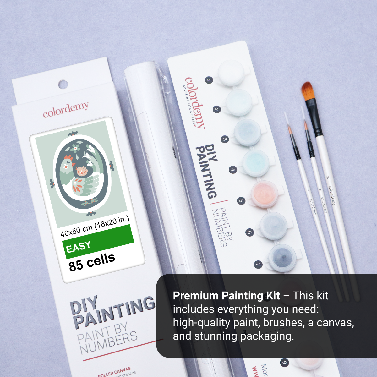 40x50cm Paint by Numbers Kit - Rolled Canvases, 16 Colours (Funkies- Mother & Daughter)