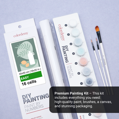 40x50cm Paint by Numbers Kit: Tabletop Serenity: Minimalist White Vase with Plant